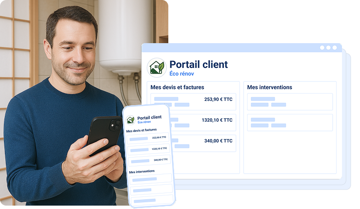logiciel portail client en ligne