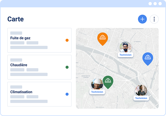 fonctionnalité de geolocalisation des techniciens