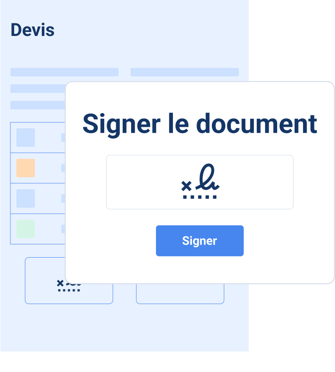 Signature electronique devis batiment